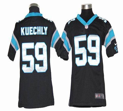Youth Nike NFL Black Carolina Panthers 59 Luke Kuechly Game Jerseys